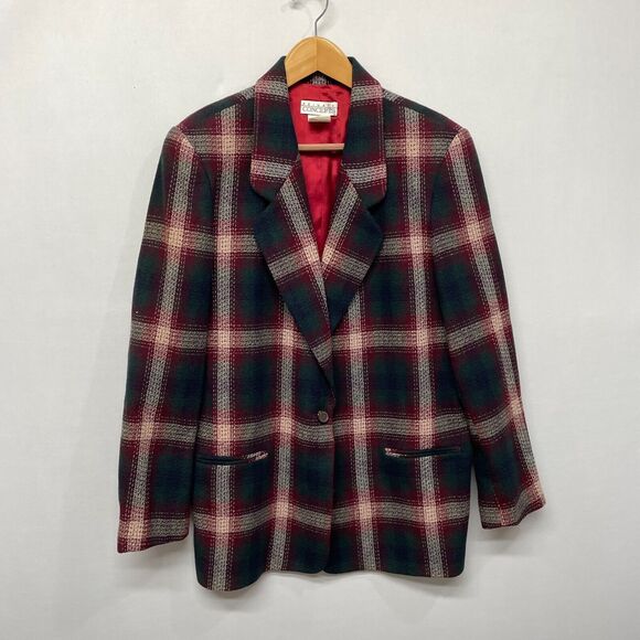 Vintage Private Concepts Women Blazer Jacket Size 16 Wool Polyester B333 -16 - Picture 9 of 16